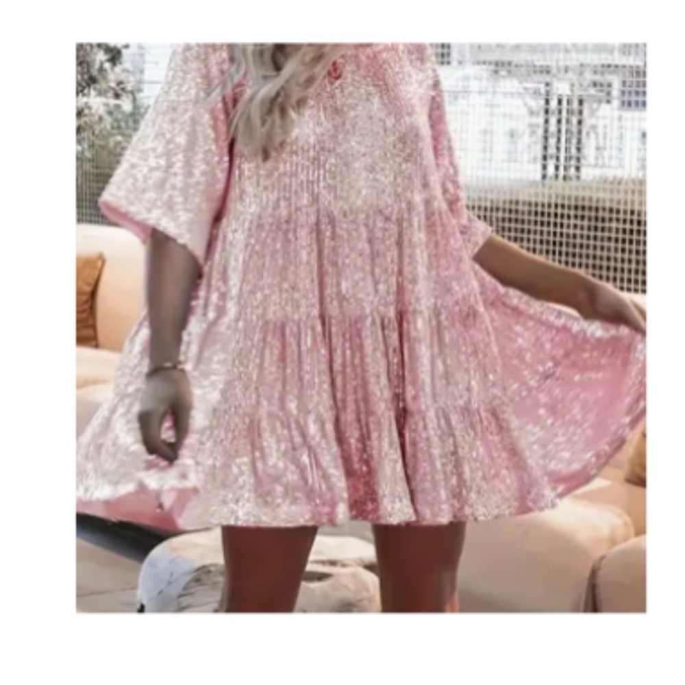 Pink Sequin Dress